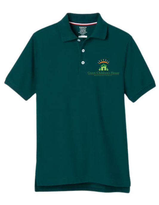 Hunter Green French Toast Unisex Pique Polo